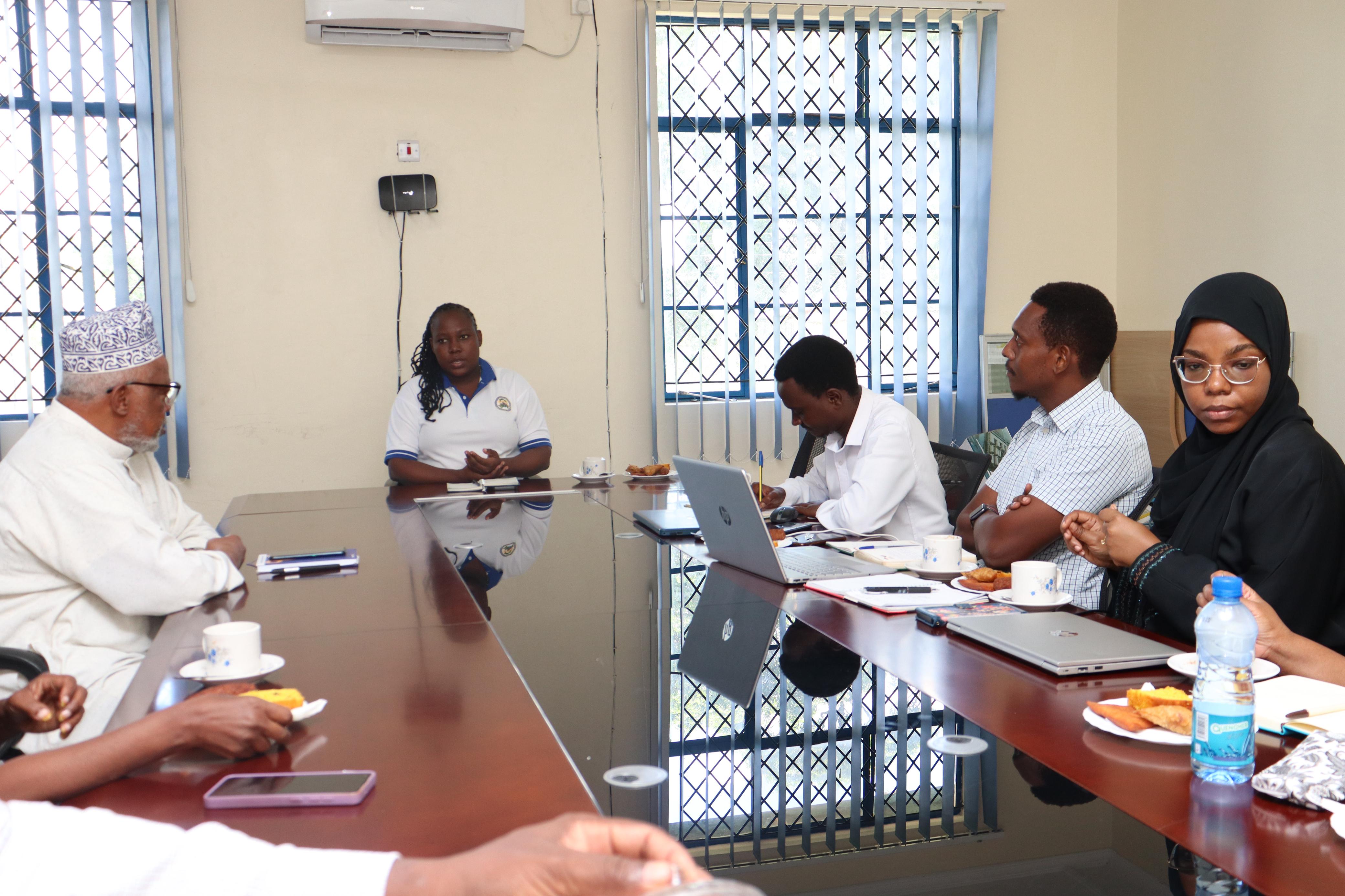 Meeting with the CECM in charge of Water & Environment, Mombasa County at their office in Mikindani.